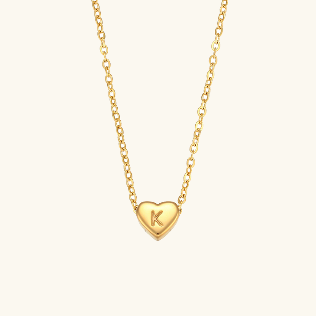 Hart™ | Ketting met Hartvormige Hanger en Initiaal