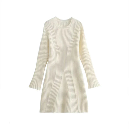 Fiene - Comfortabele Wollen Jurk