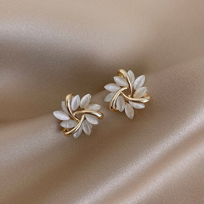 Sonja™ | Luxe Oorbellen met Witte Opaal