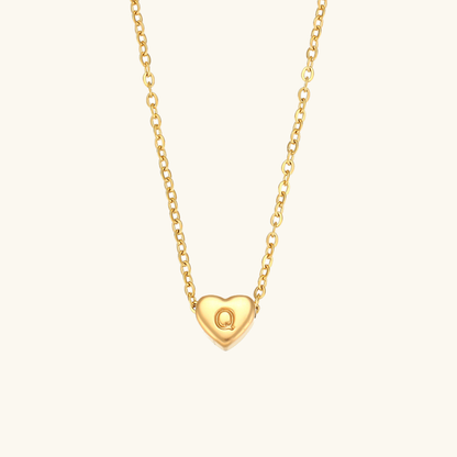 Hart™ | Ketting met Hartvormige Hanger en Initiaal