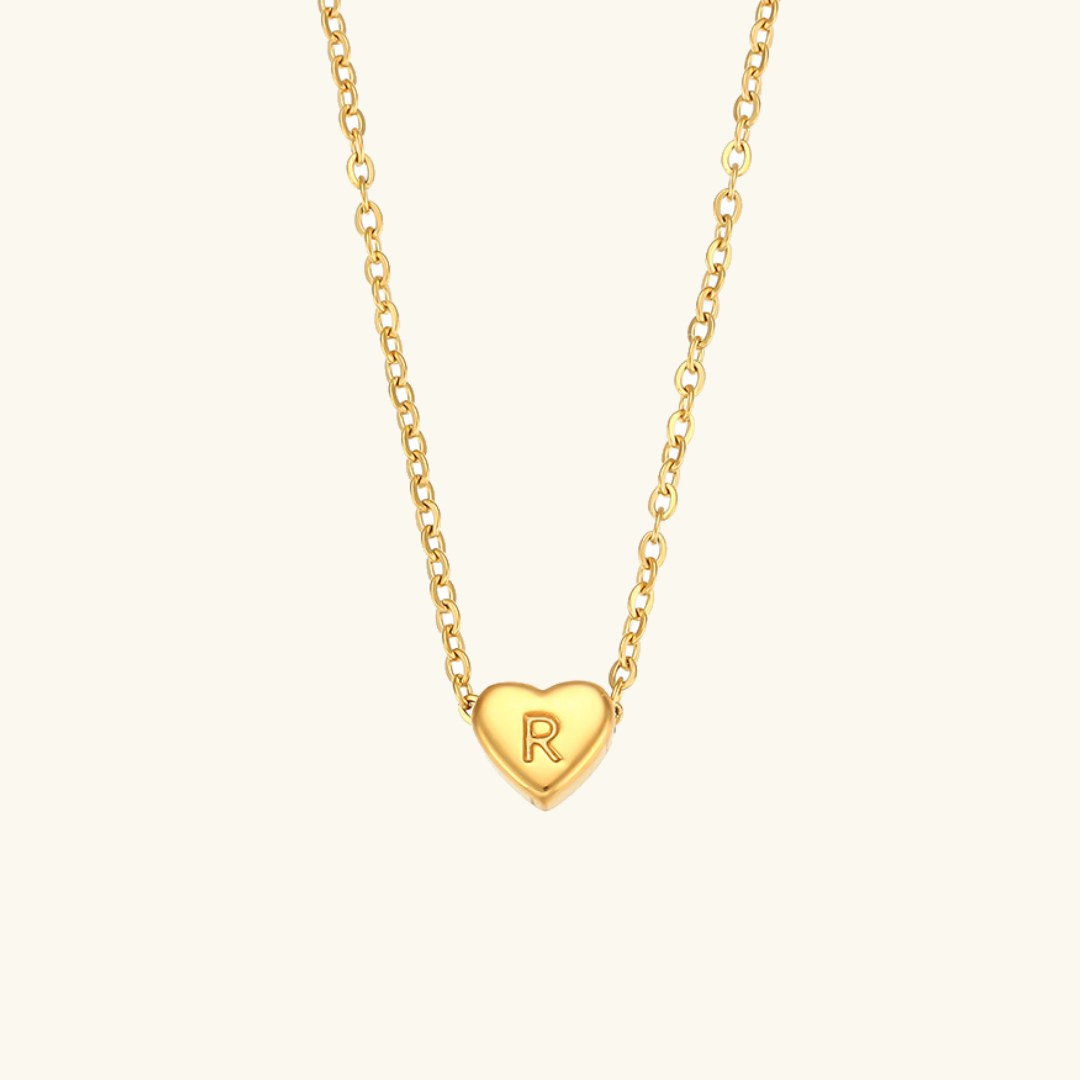 Hart™ | Ketting met Hartvormige Hanger en Initiaal