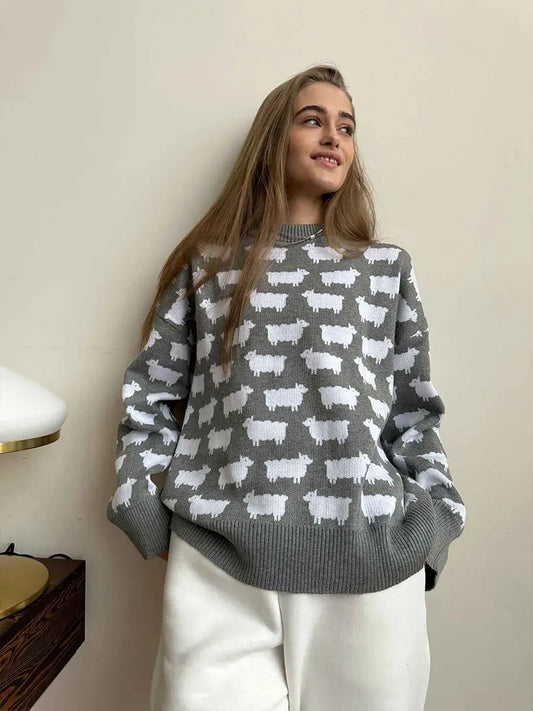Fabiana - Suéter navideño cálido para mujer