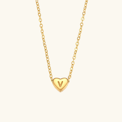 Hart™ | Ketting met Hartvormige Hanger en Initiaal