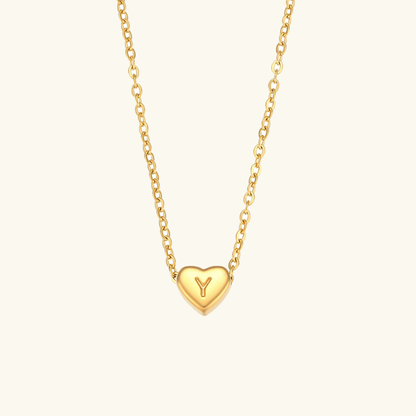 Hart™ | Ketting met Hartvormige Hanger en Initiaal