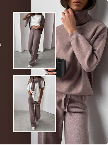 Giulia - Conjunto de dos piezas, cuello alto y pantalón largo.