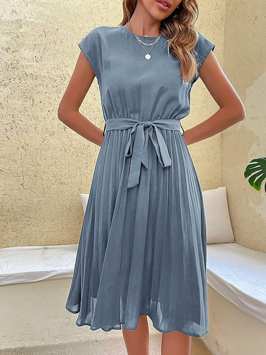 Ella™ Vestido Formal Fiesta Ibiza Azul Midi