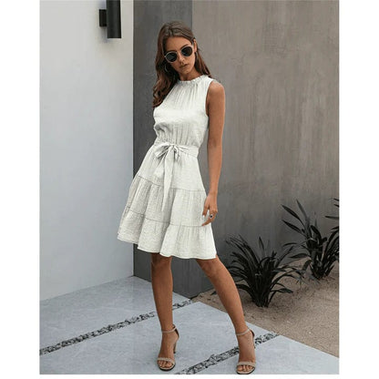 Jill™ - Chique Corta Vestido de Ibiza Blanco