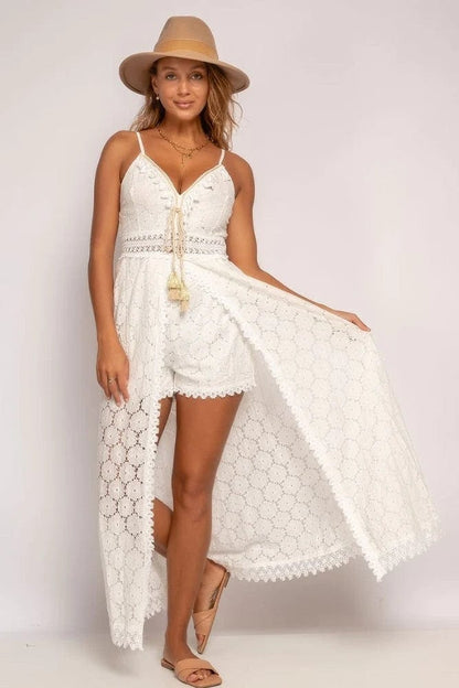 Nina™ Chique Vestido Blanco de Ibiza