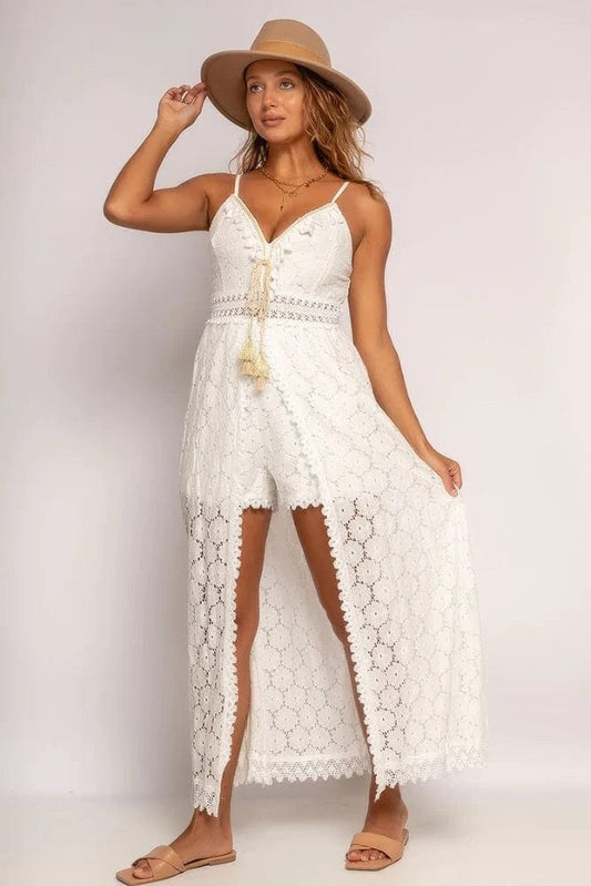 Nina™ Chique Vestido Blanco de Ibiza