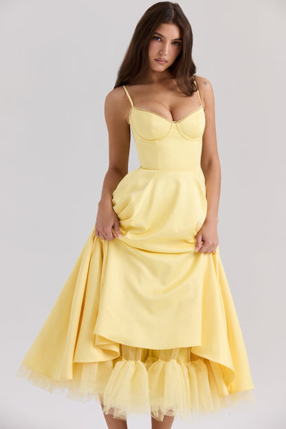 Cindy – Vestido Midi de Tul con Toque Romántico