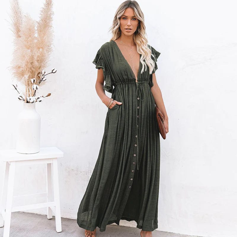 Esmee™ - Maxi Vestido Ibiza Verde Oscuro