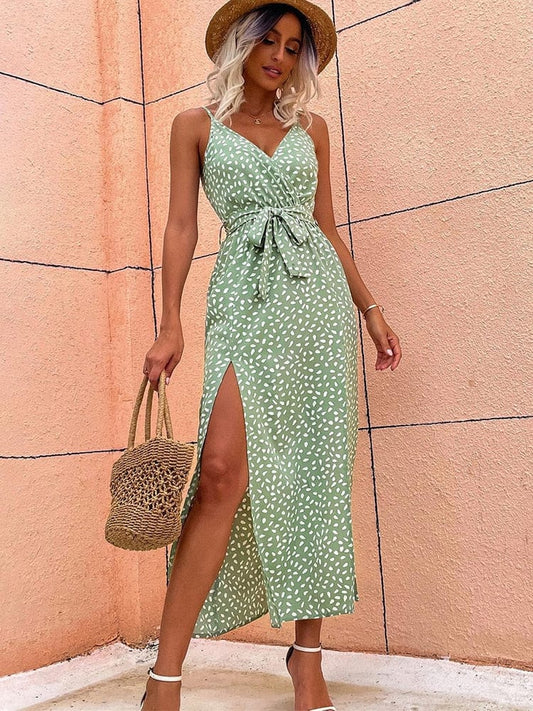 Alexia™ - Vestido Boho Con Escote En V Y Lunares