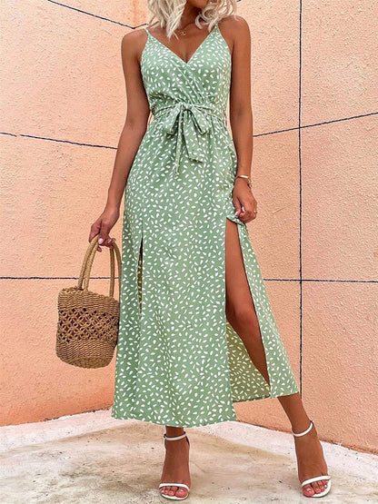 Alexia™ - Vestido Boho Con Escote En V Y Lunares
